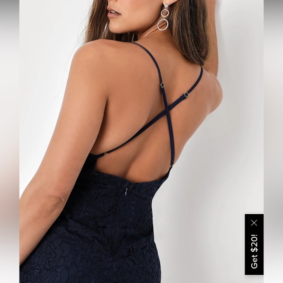 Flirting with Desire Dress LuLu’s Navy - Picture 5 of 6